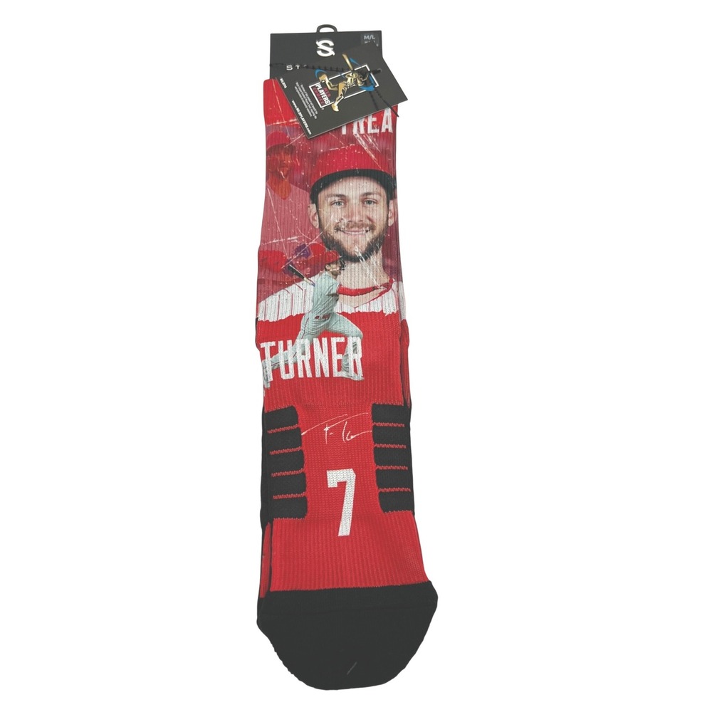 Strideline Trea Turner Philadelphia‎ Phillies MLB Crew Socks M/L New